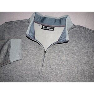 Under Armour Cold Gear Gray Fleece Lined 1/4 Zip Golf Jacket Sweatshirt Men's 2X